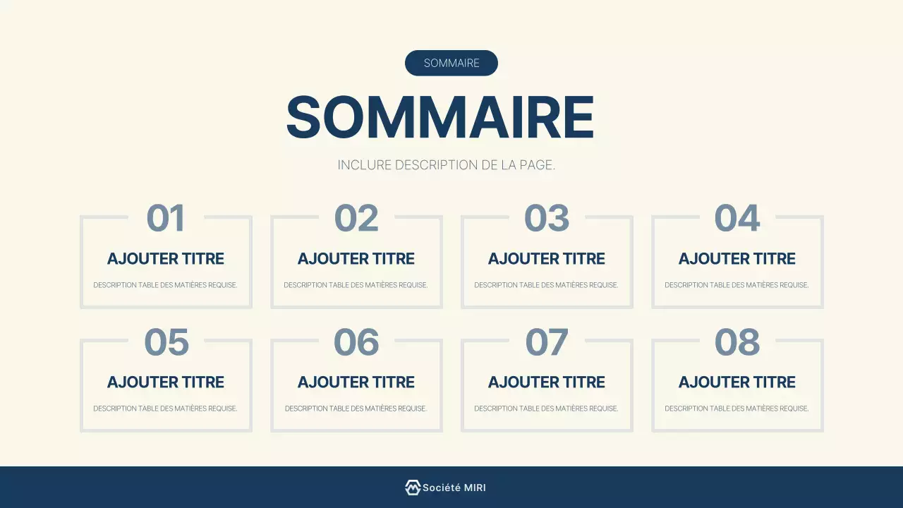 Rapport de présentation simple en bleu clair et bleu marine