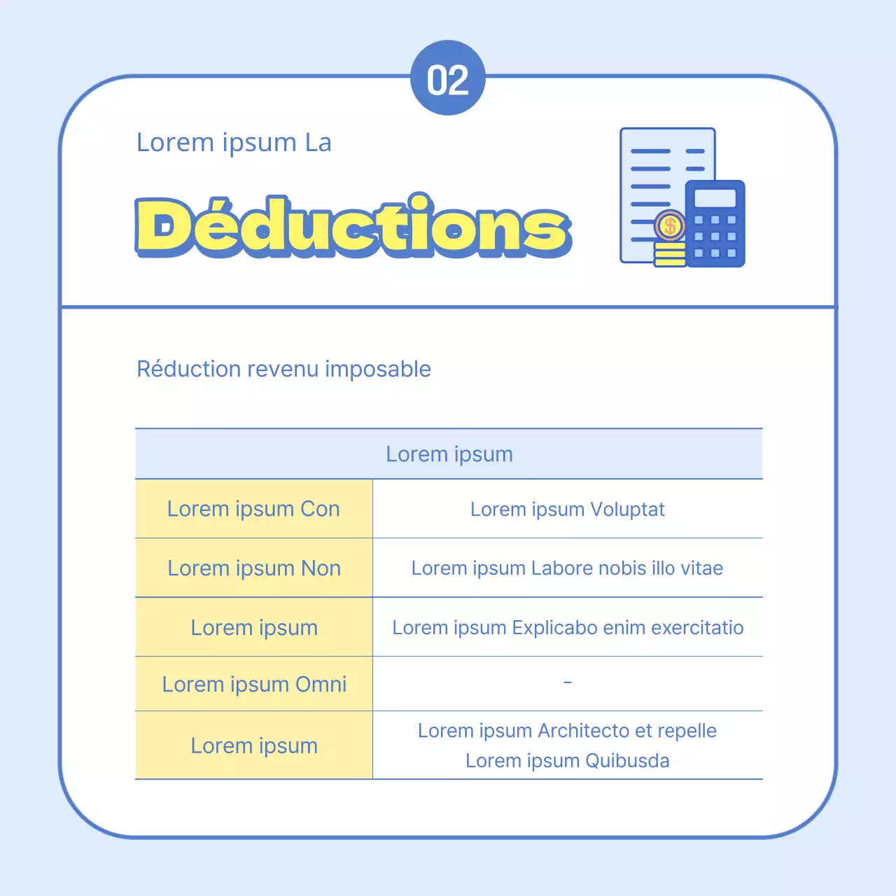 Un guide simple, en bleu et jaune, des concepts et de la terminologie de fin d'année