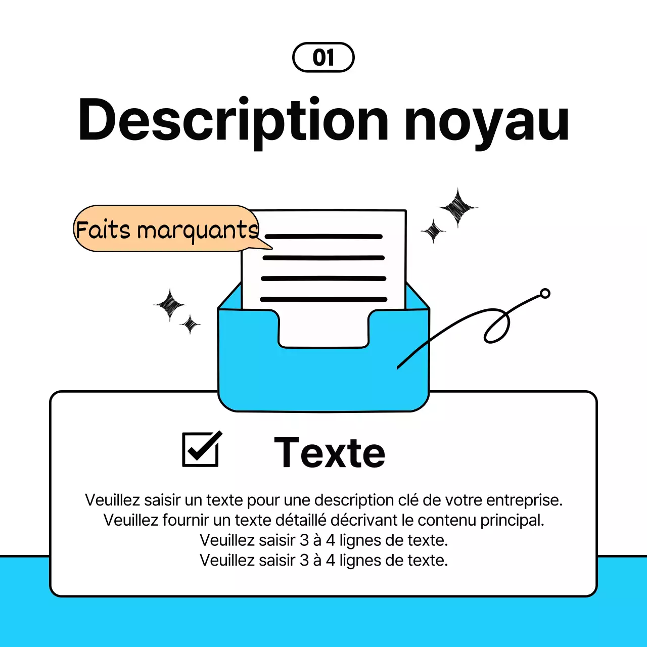  Conseils d'affaires simples en bleu clair et noir