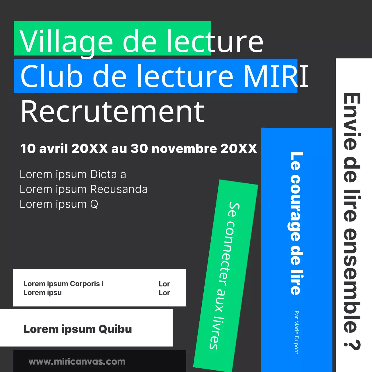 Promouvoir la tendance bleue et verte du recrutement des clubs de lecture