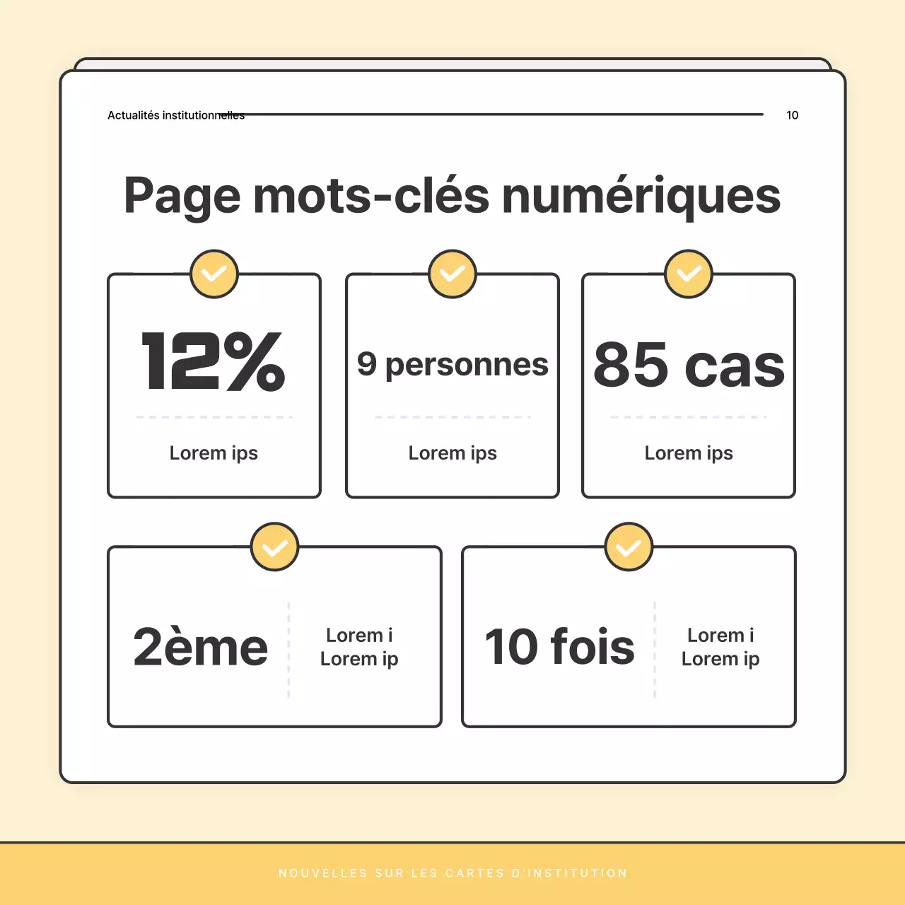 Une lettre d'information de base jaune et blanche du bureau d'aide sociale