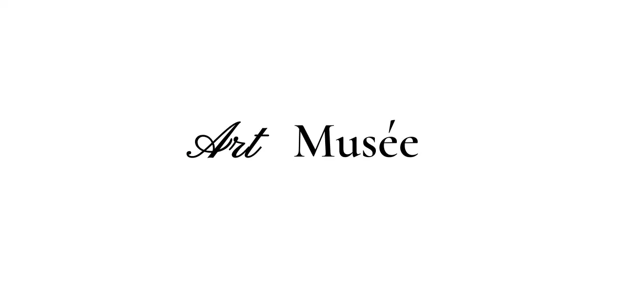 Logo de musée avec un concept cursif de classe