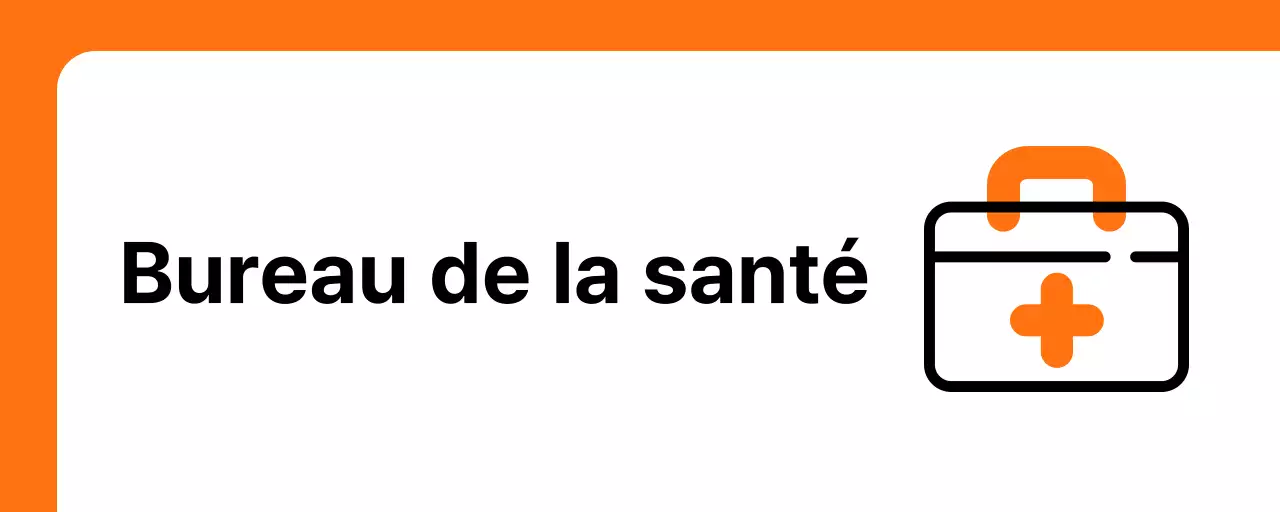 Trousse de premiers secours orange Guide de la salle de santé