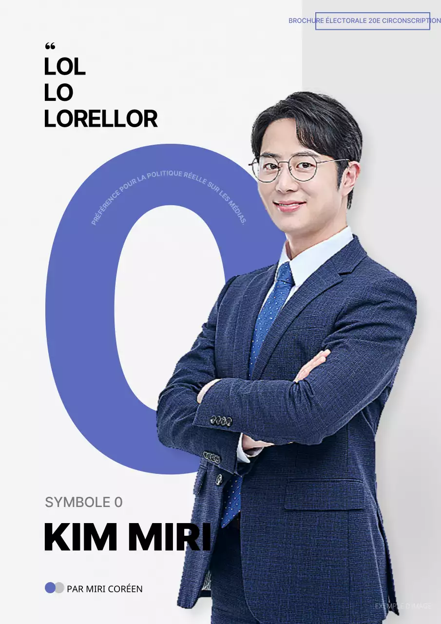 Une simple campagne bleue et grise pour promouvoir votre candidature