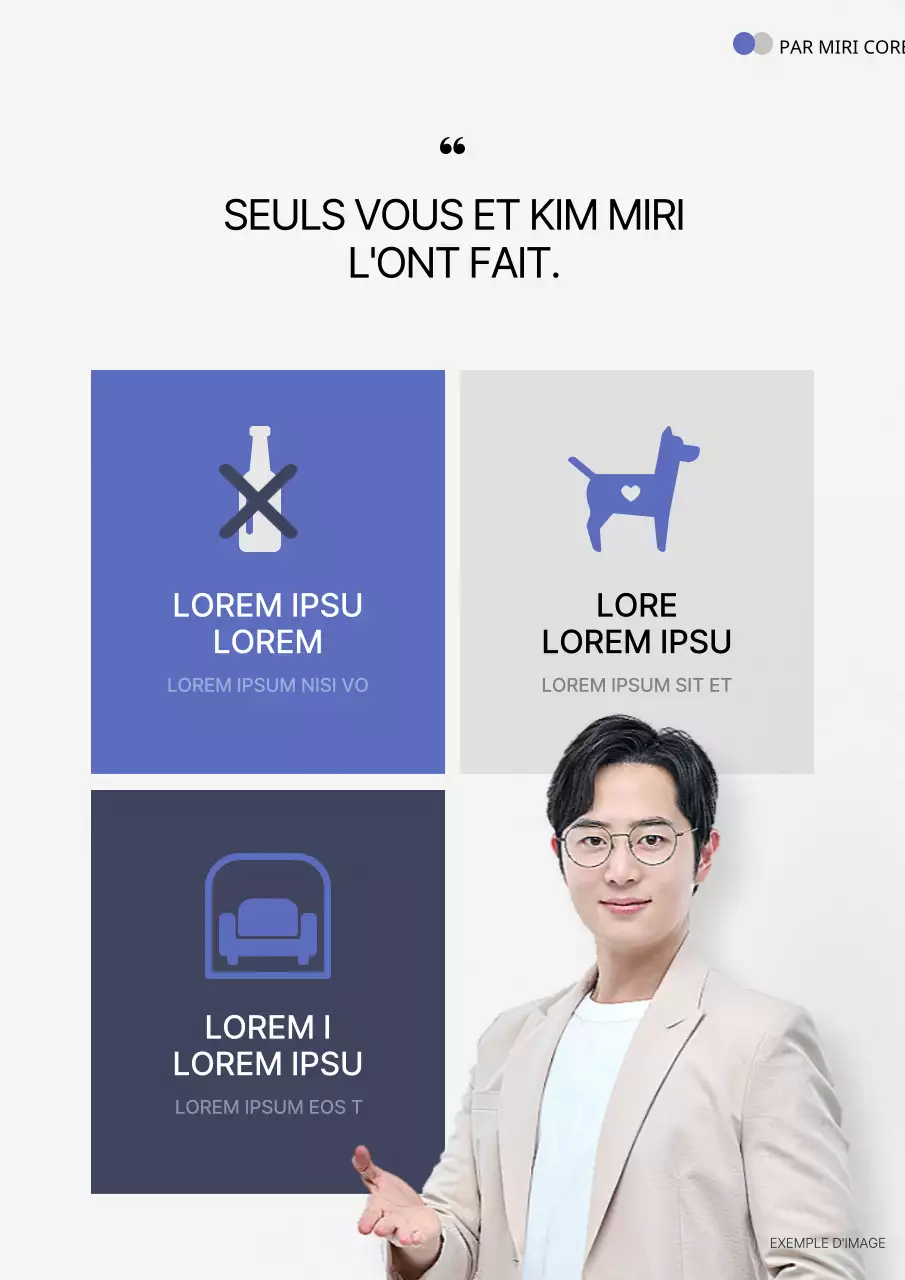 Une simple campagne bleue et grise pour promouvoir votre candidature