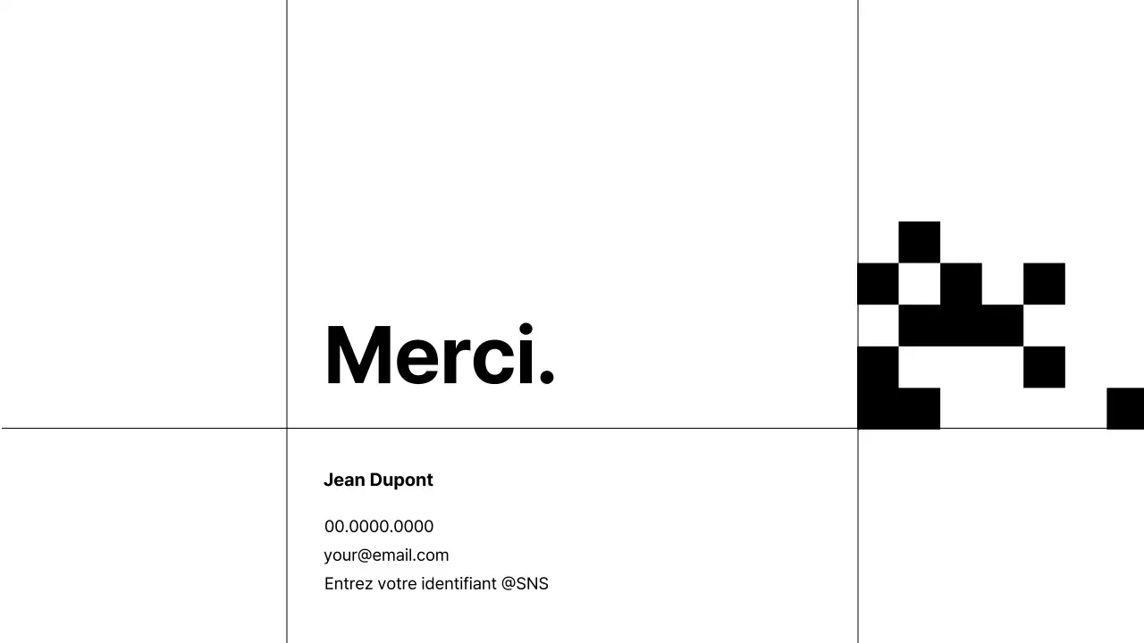 Un portfolio simple en noir et blanc