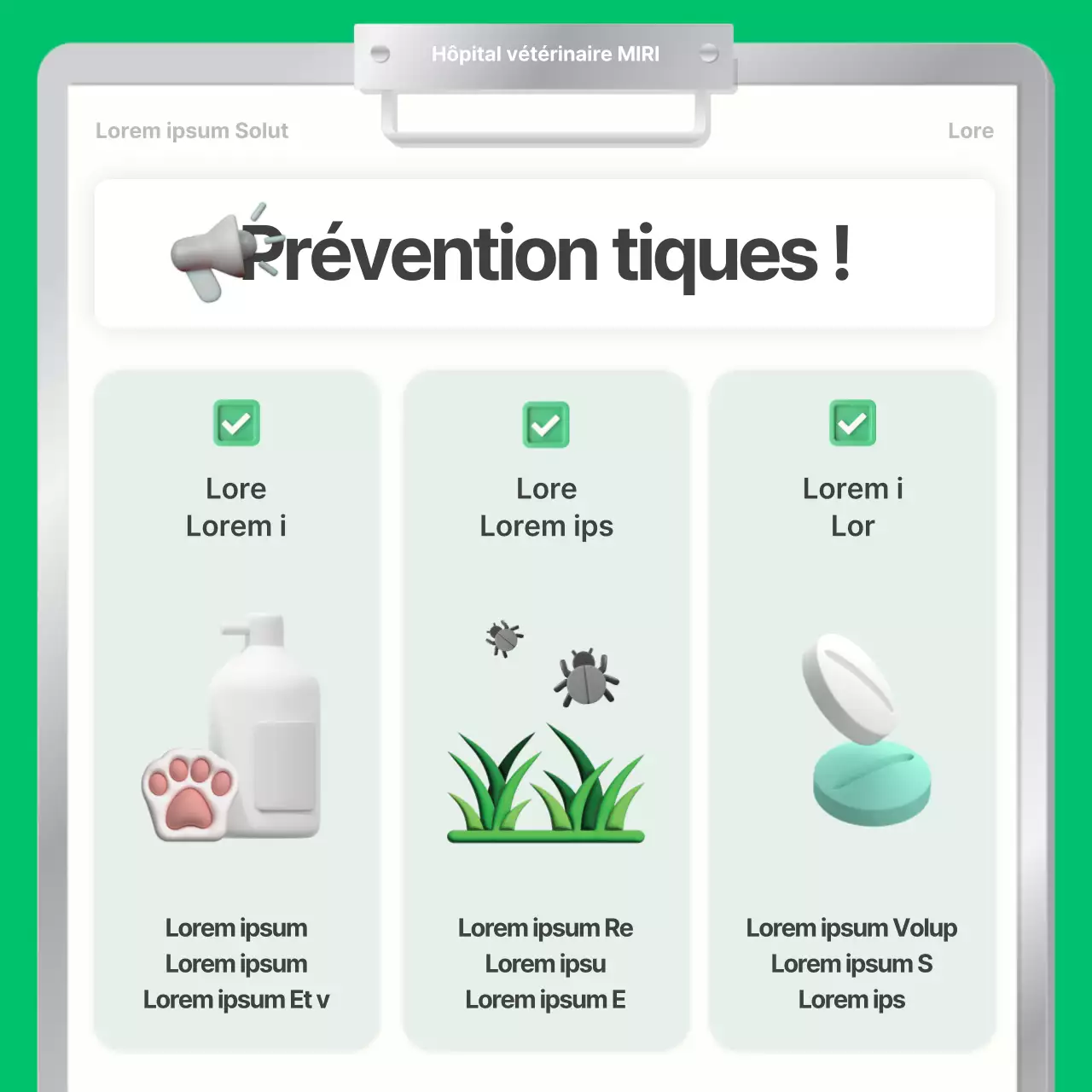 Les soins printaniers pour animaux de compagnie expliqués dans des couleurs vertes et brunes simples