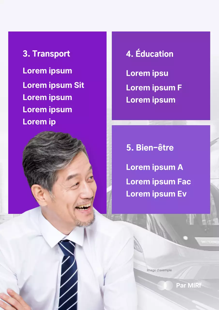 Une campagne électorale simple en violet et blanc