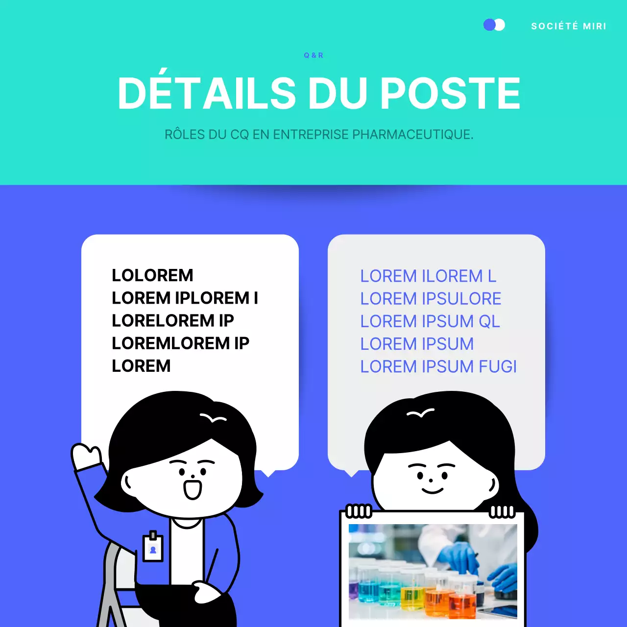 Promouvoir un cours accéléré sur l'emploi en bleu et menthe