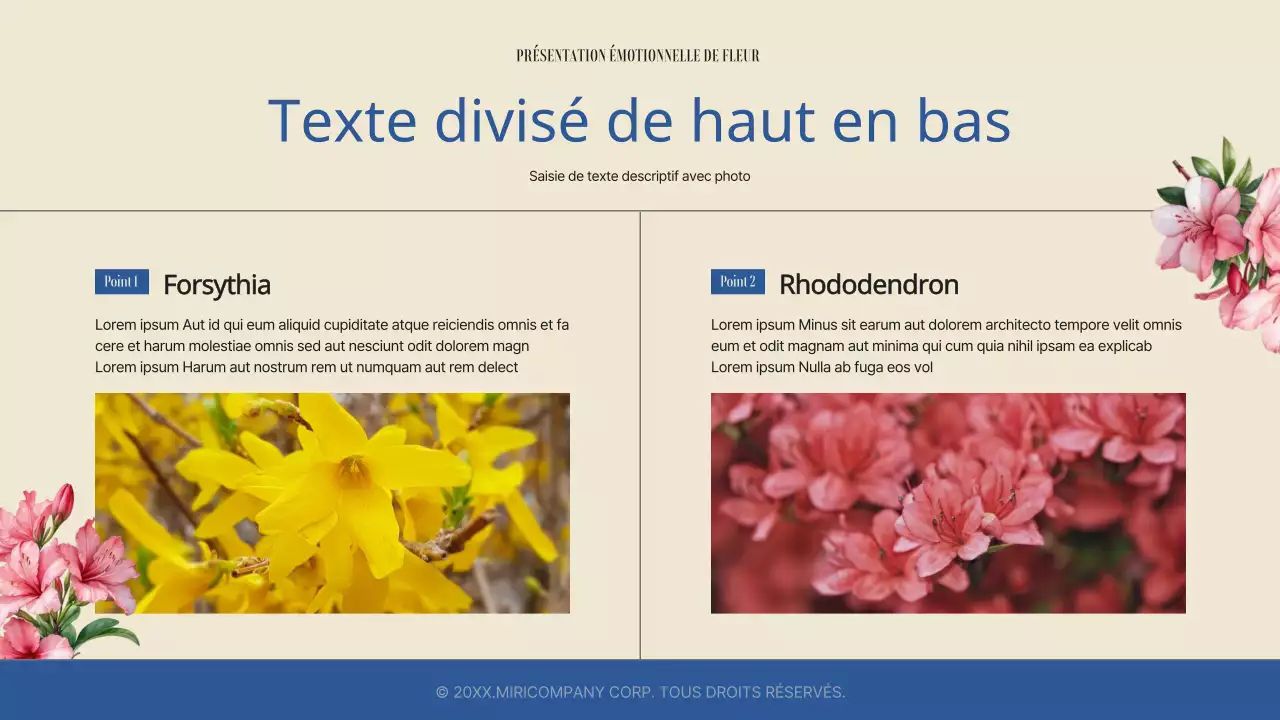 Présentation florale printanière simple et sentimentale en bleu et ivoire
