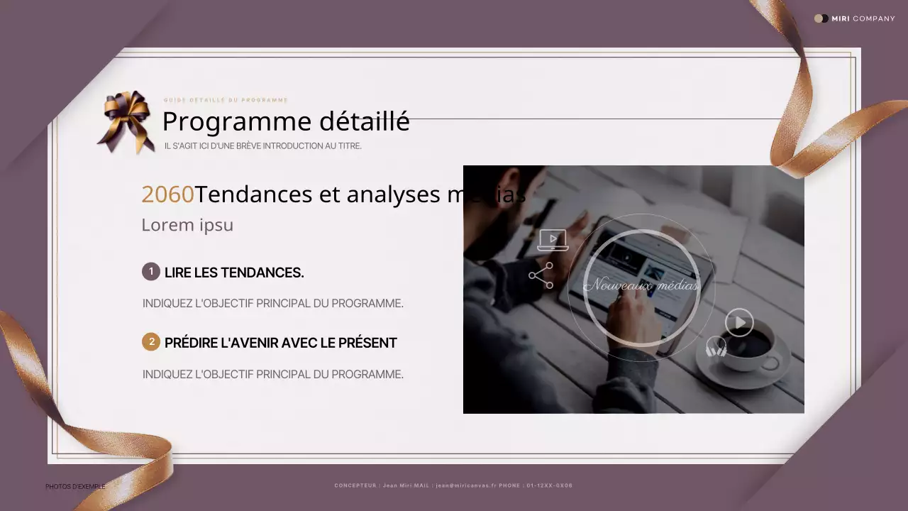 Une luxueuse proposition d'invitation à un événement en violet et or