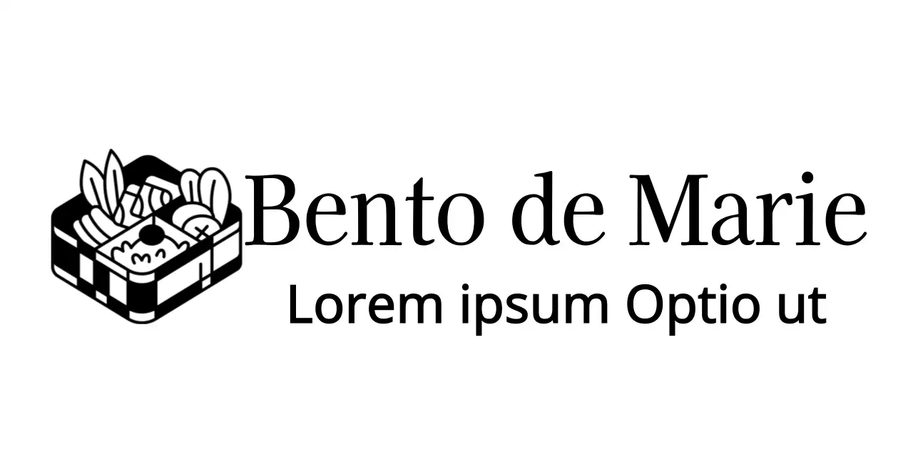 Restaurant indépendant avec de jolies illustrations de bento