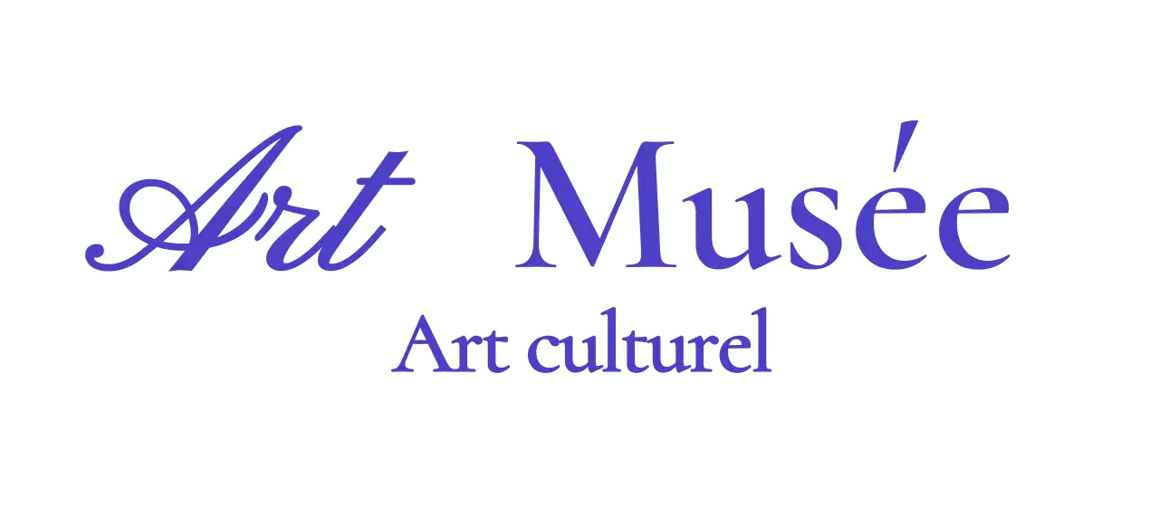 Logo de musée avec un concept cursif de classe