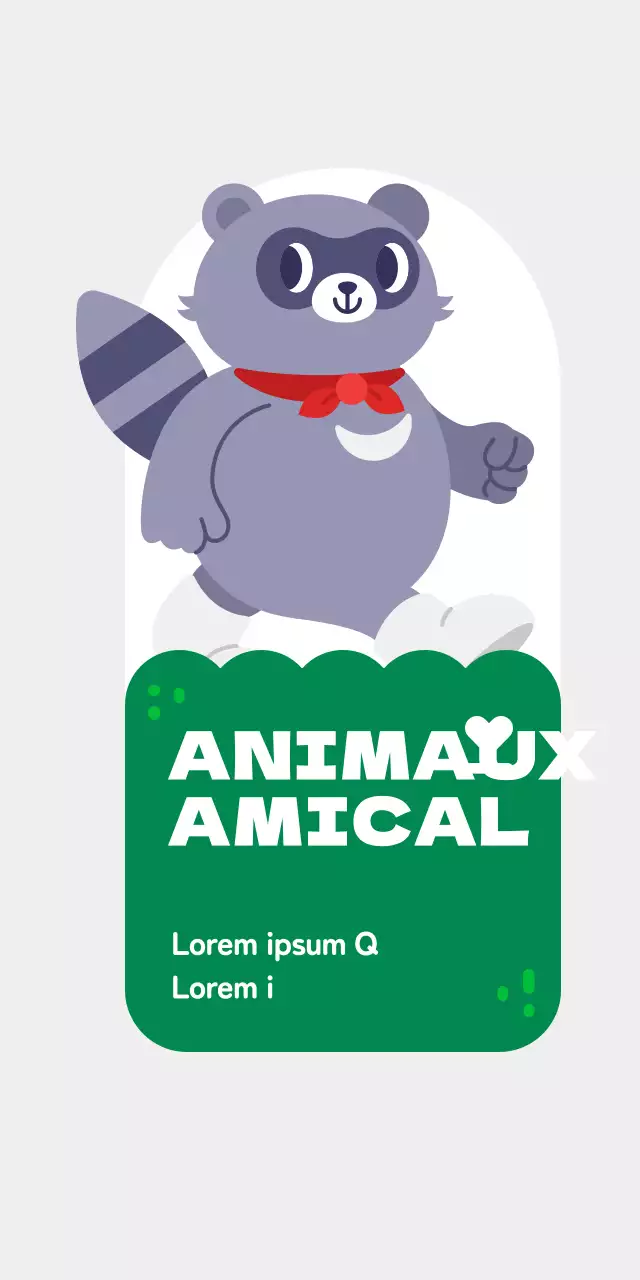 Piquet d'événement pour un groupe de défense des droits des animaux avec des illustrations d'animaux mignons