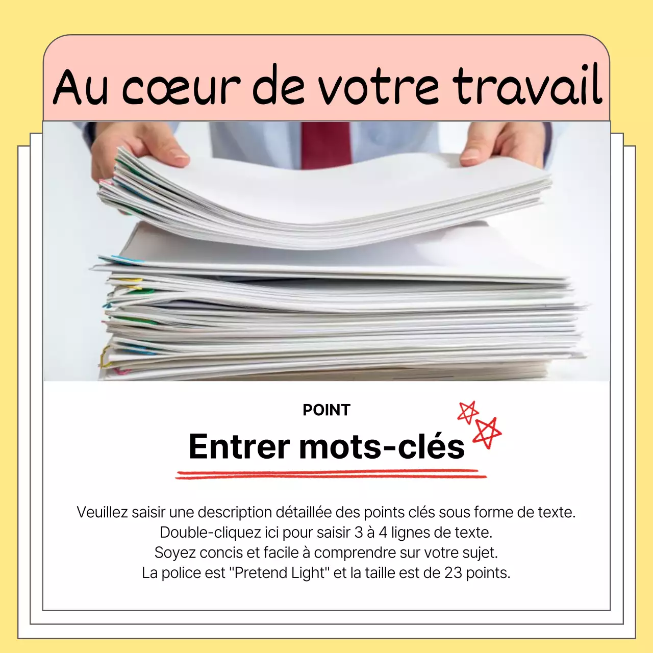 Conseils commerciaux simples en jaune et noir