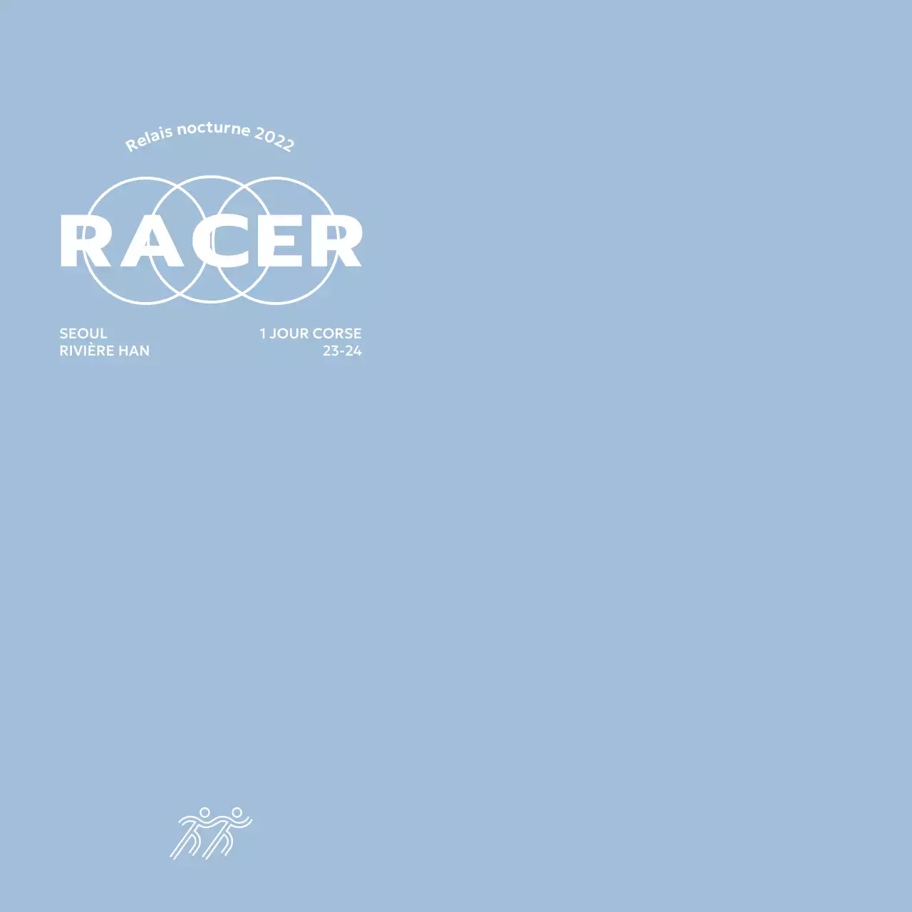 Design sur le thème du marathon avec informations sur les horaires de la course