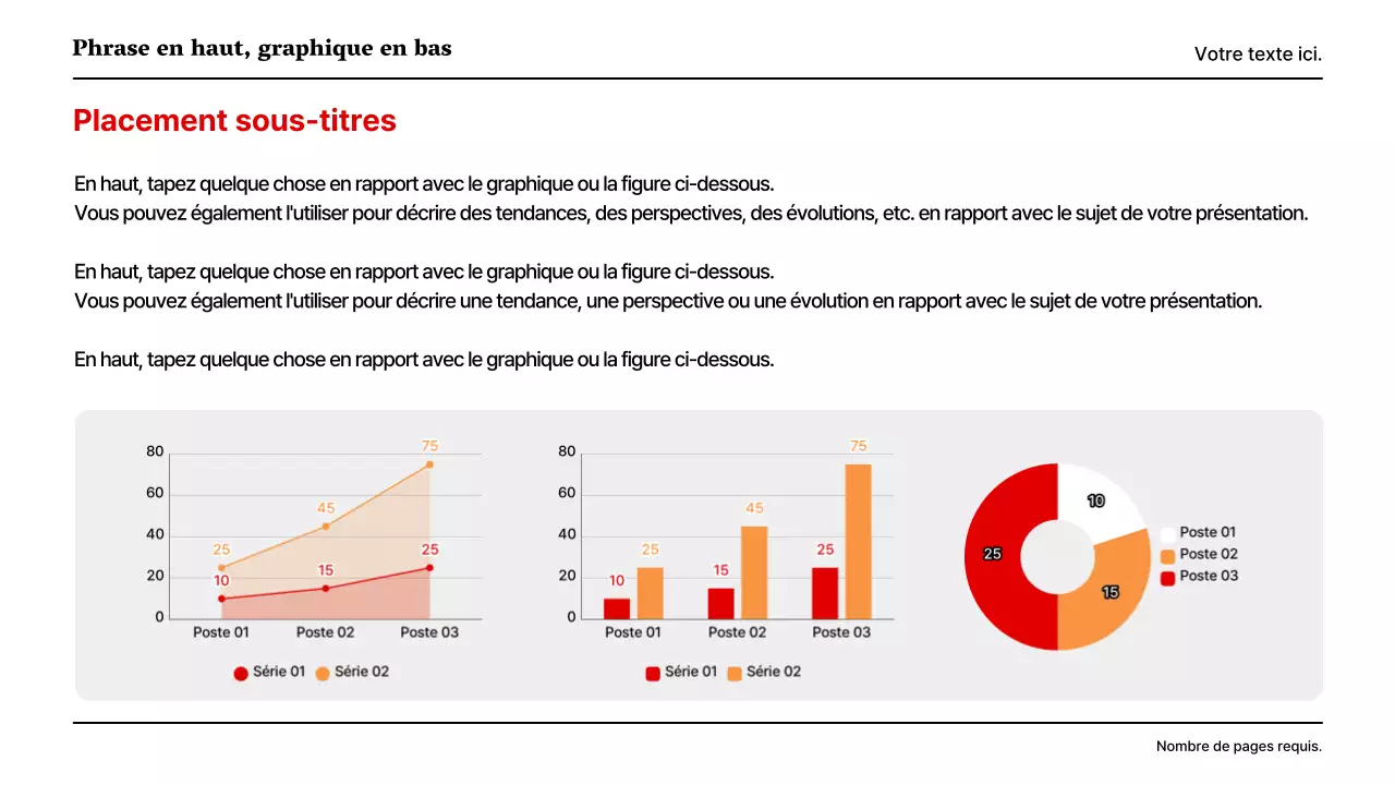 Une présentation de base en rouge et gris