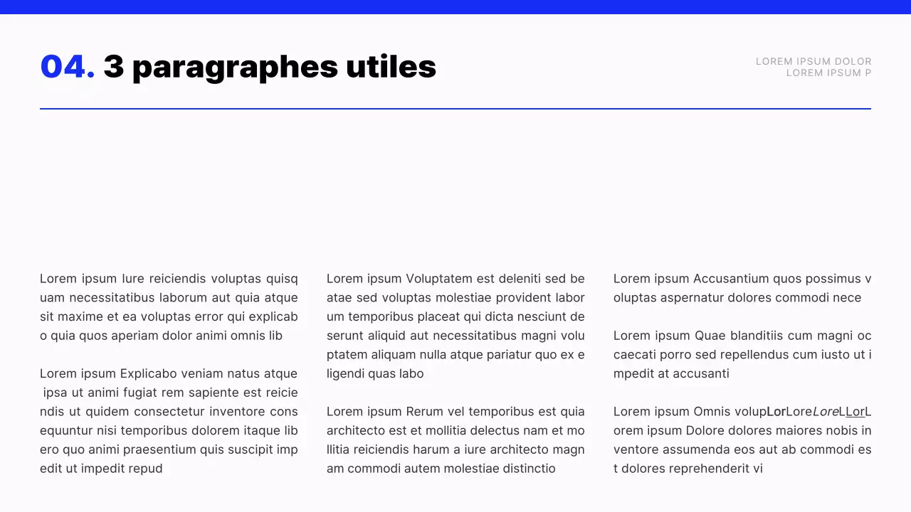 Rapport de mise en page moderne en bleu et blanc