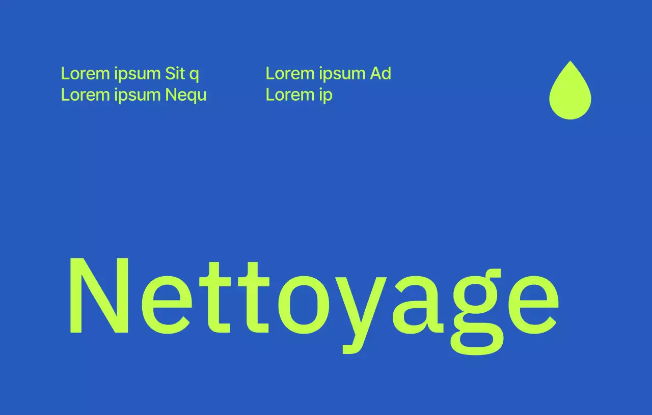 Conception claire et nette avec un grand titre en bas de page