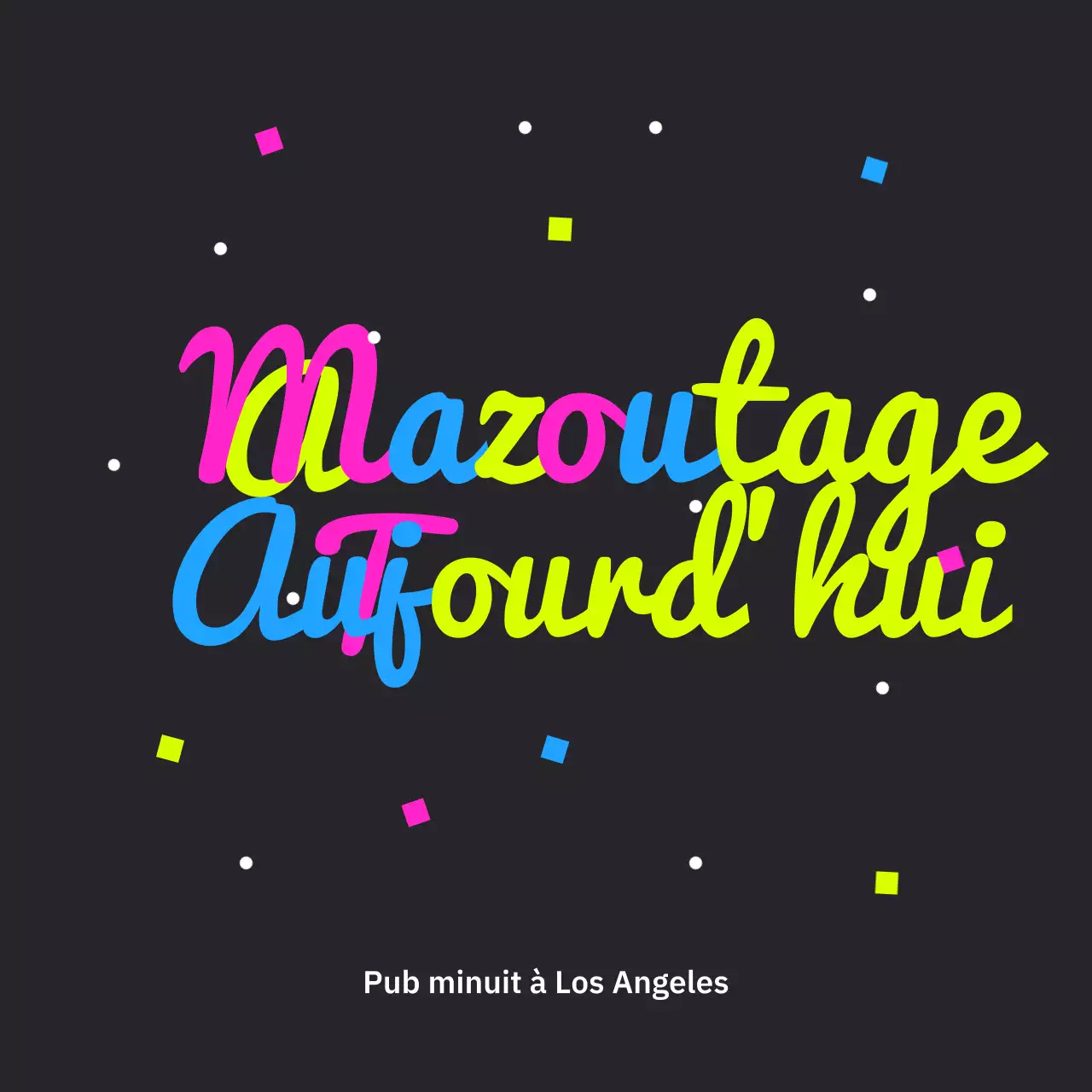 Des dessins qui se distinguent par une typographie colorée