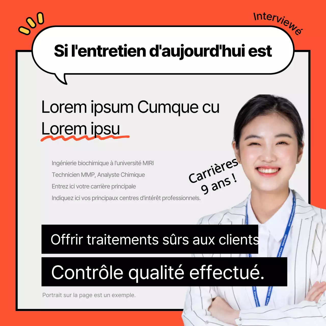 Promouvoir les offres d'emploi avec de simples bulles orange