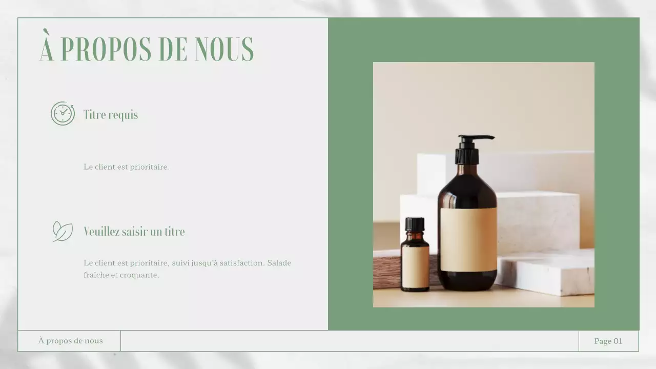 Matériel de rapport d'activité sur le thème de la nature, blanc et vert