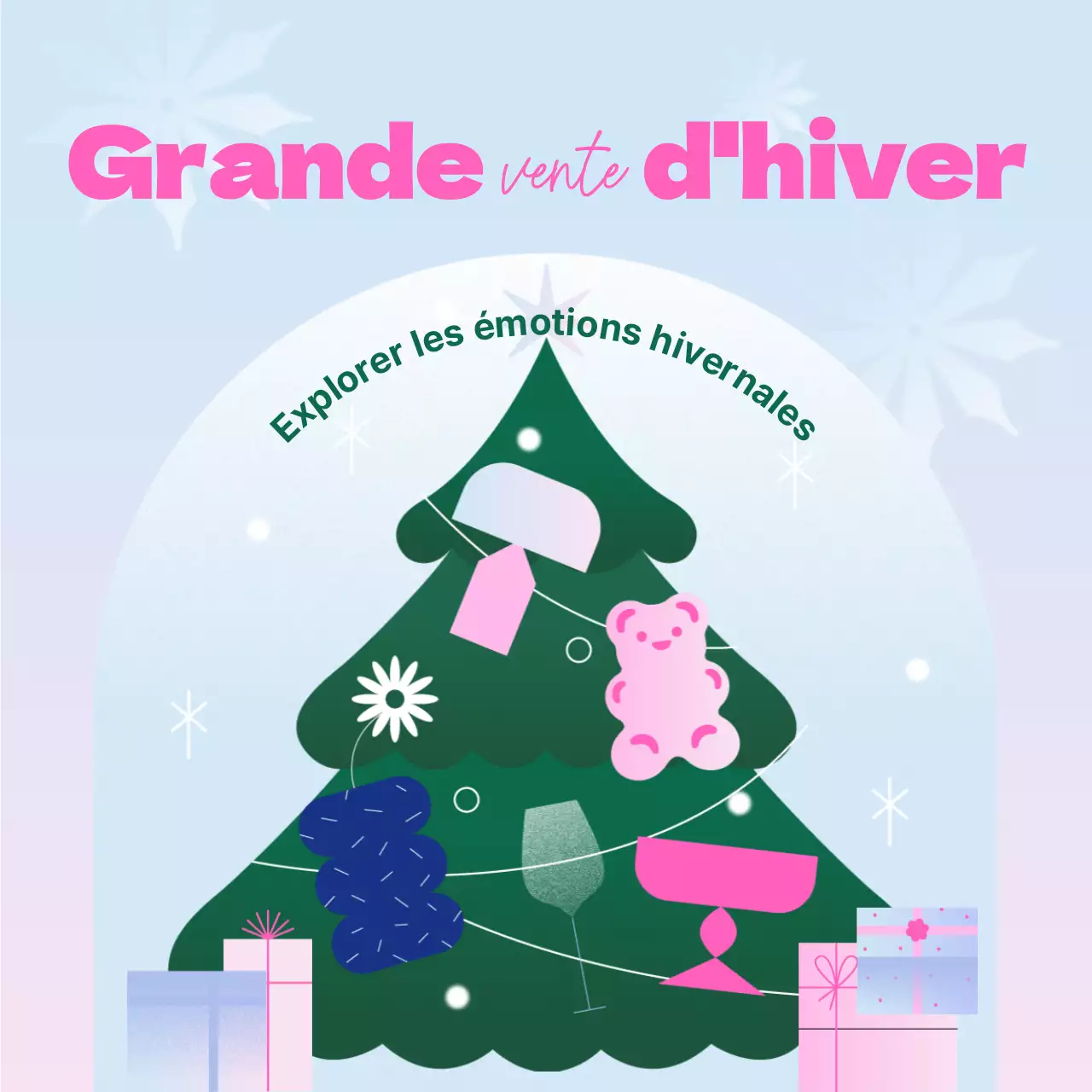 (Premium)_Promouvoir une vente saisonnière avec un thème dégradé rose (Instagram new feed post).