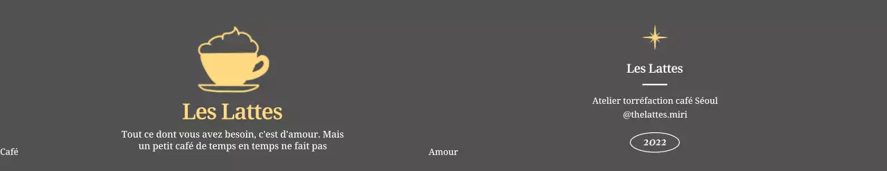 Design de café apaisant avec de jolies illustrations de café au lait