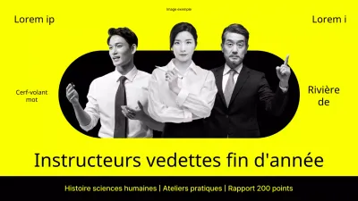 Promouvoir une simple conférence spéciale de fin d'année en jaune et noir