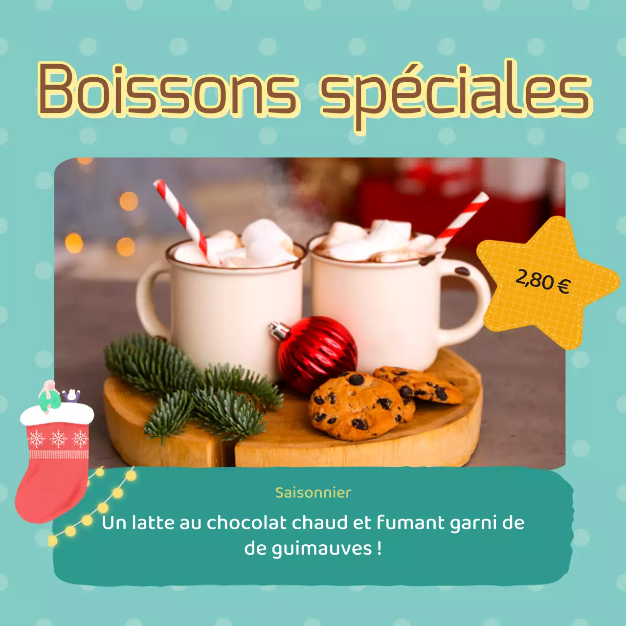 Une publicité virale hivernale et chaleureuse en menthe et marron