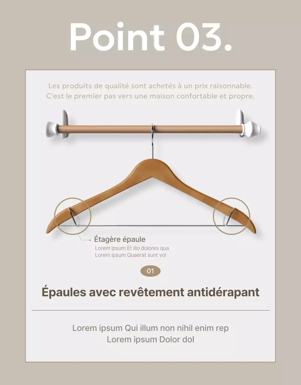 Promouvoir les cintres simples en ivoire