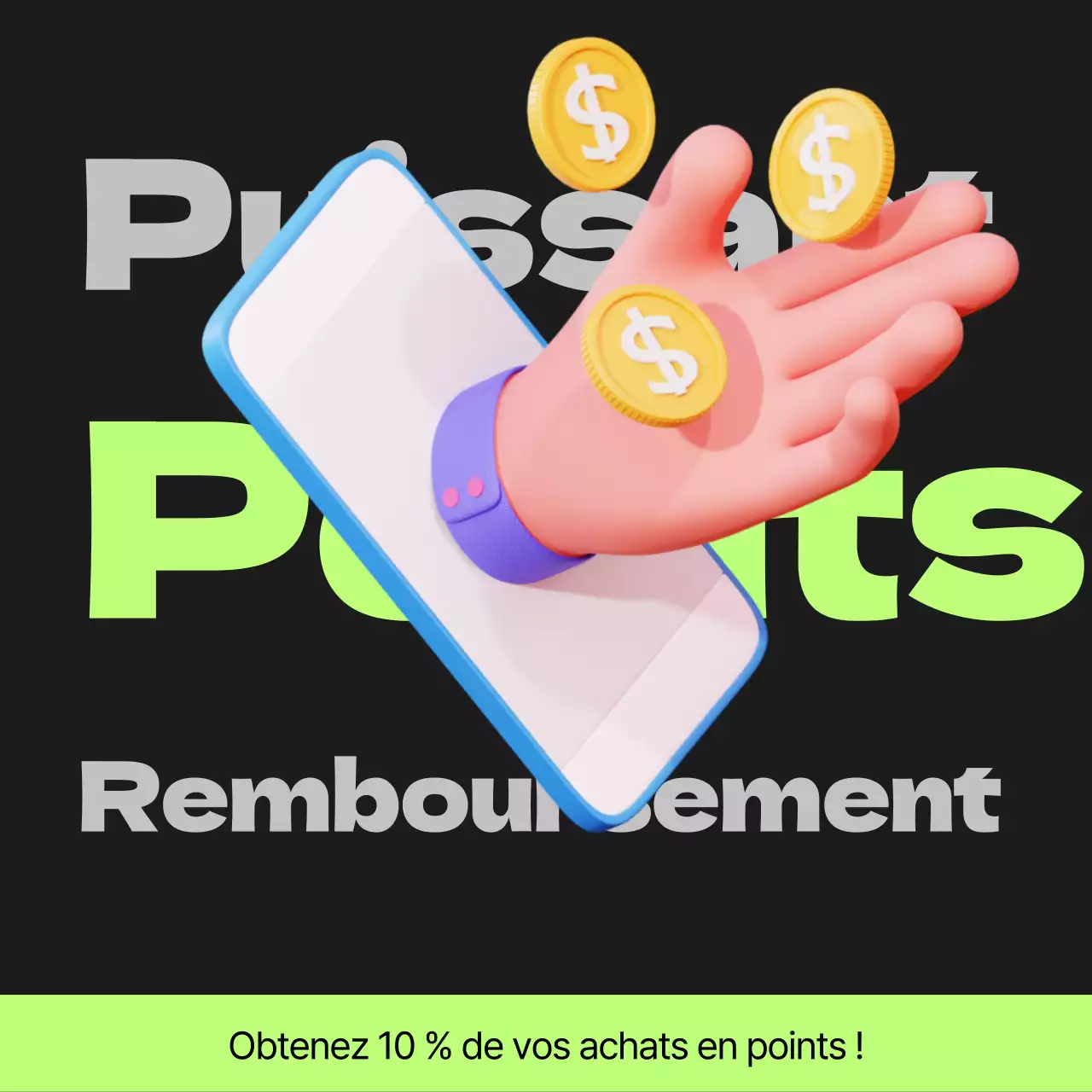 Poste de paiement des points Cyberpunk en noir et vert lime