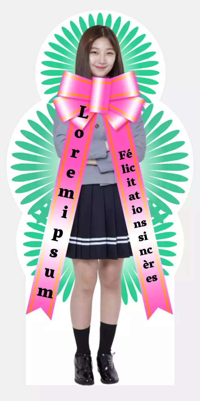 Une personne avec un ruban à couronne rose