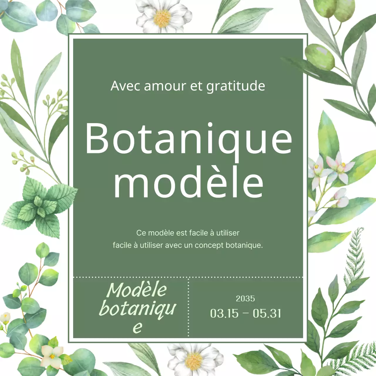 Une illustration botanique avec une touche de vert et de printemps naturel Expliqué