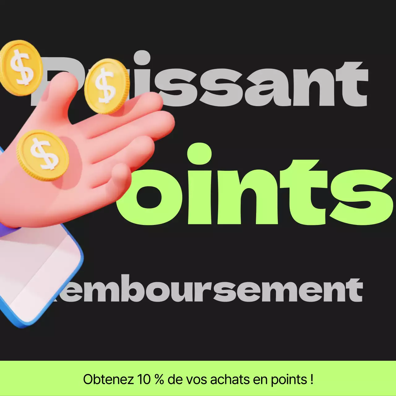 Poste de paiement des points Cyberpunk en noir et vert lime