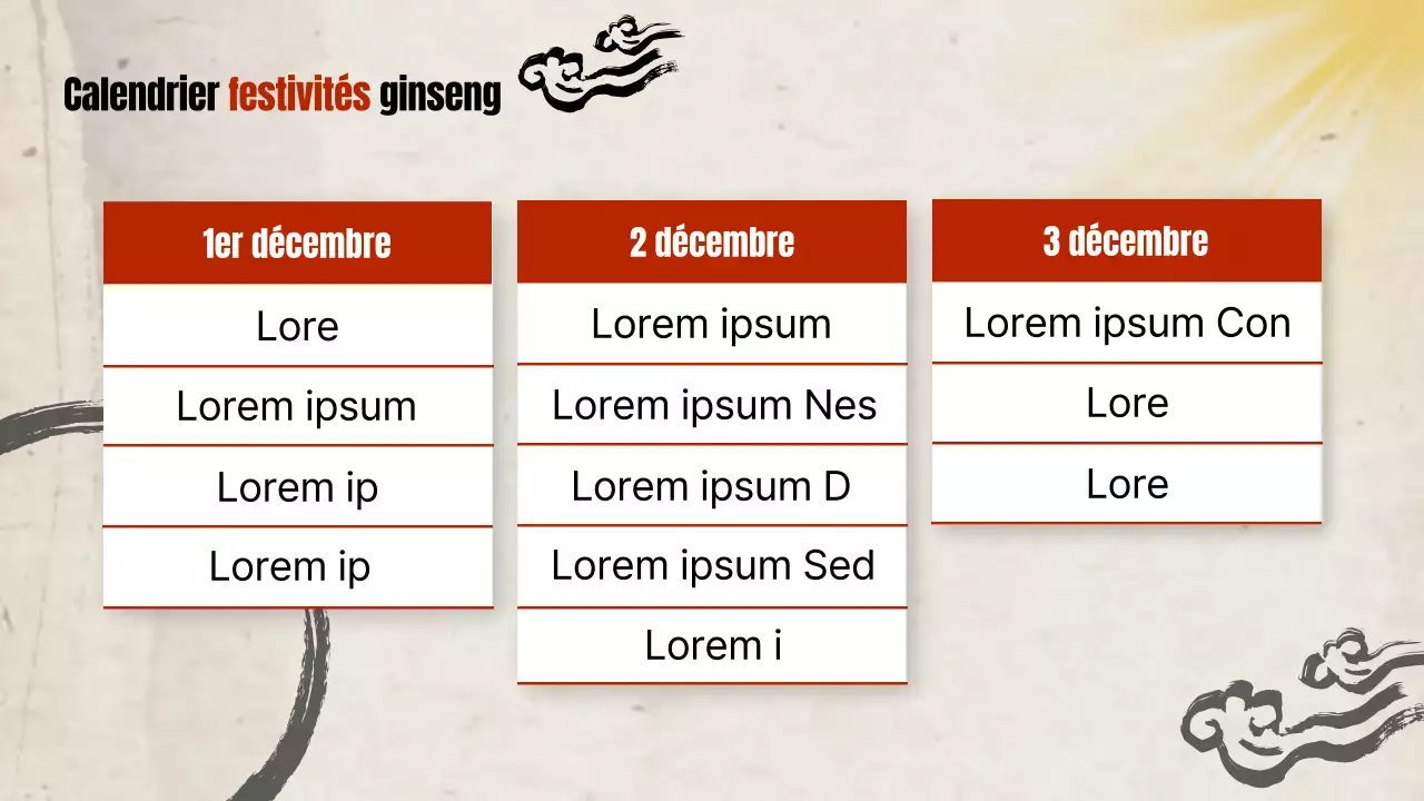 Guide de la fête traditionnelle du ginseng rouge et beige