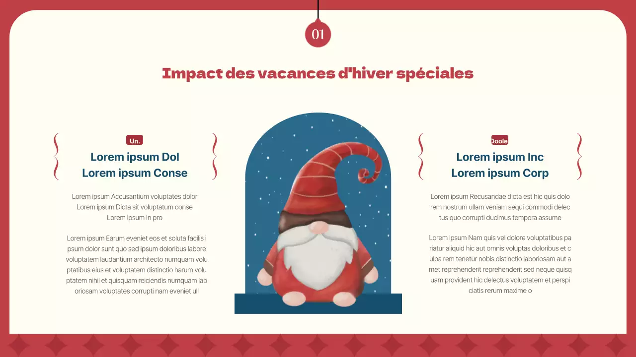 Un cours d'introduction à l'hiver rouge et bleu marine