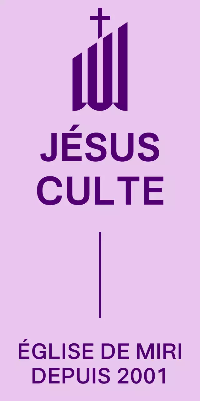 Illustration d'un bâtiment violet logo d'une église