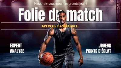 Matériel promotionnel de la March Madness en bleu et rouge à la mode