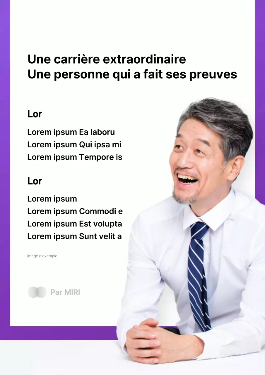 Une campagne électorale simple en violet et blanc