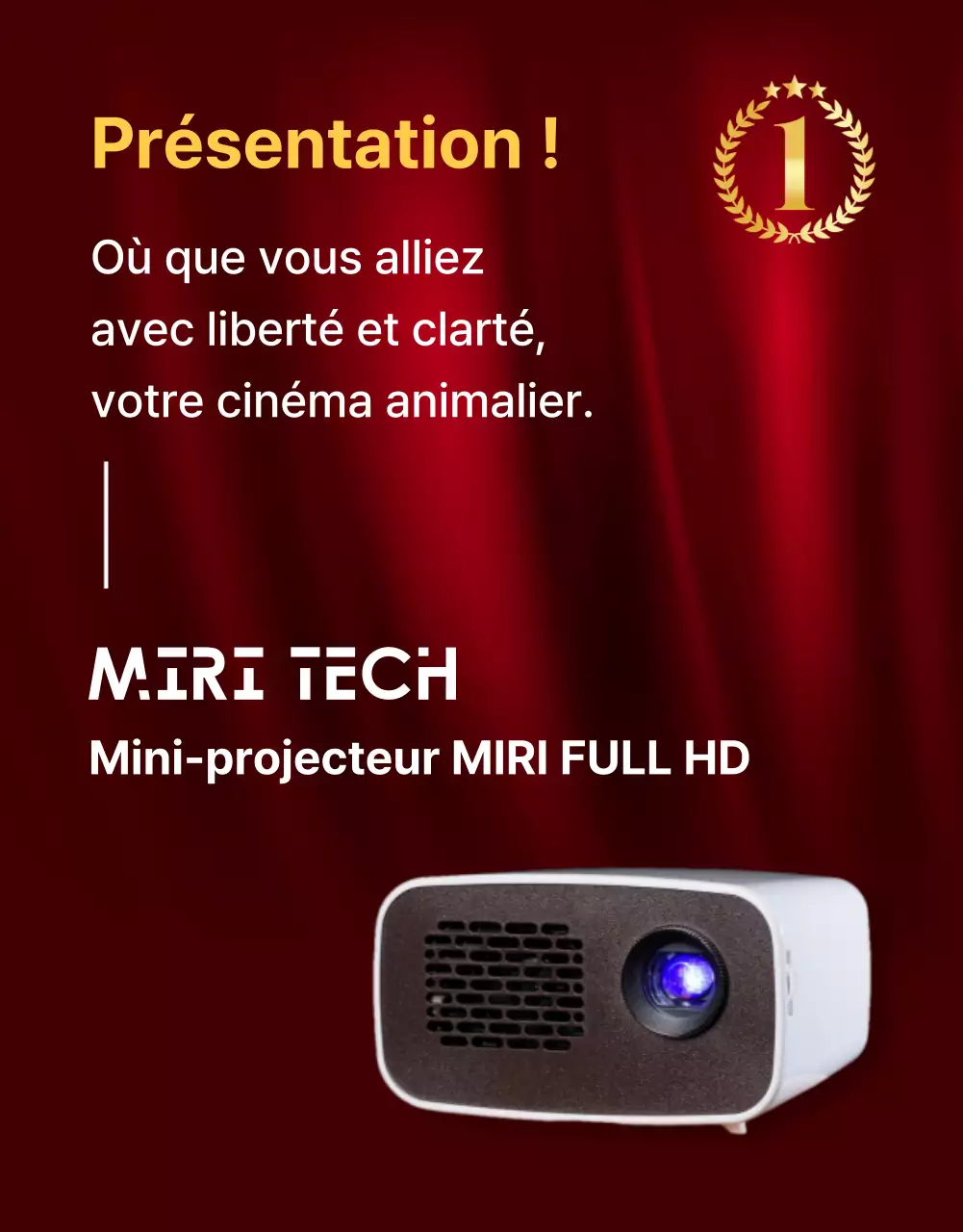 Description d'un produit électronique rouge et simple