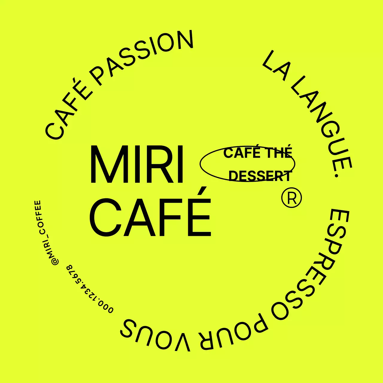 Mise en page propre et moderne avec typographie noire sur fond jaune