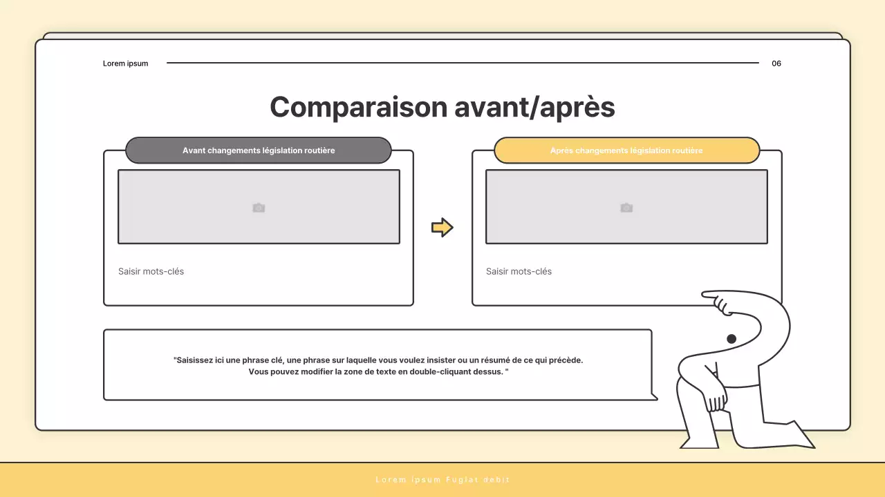 Une lettre d'information de base jaune et blanche du bureau d'aide sociale