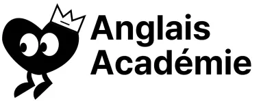 Un concept mignon d'académie de langue anglaise avec des personnages en forme de cœur