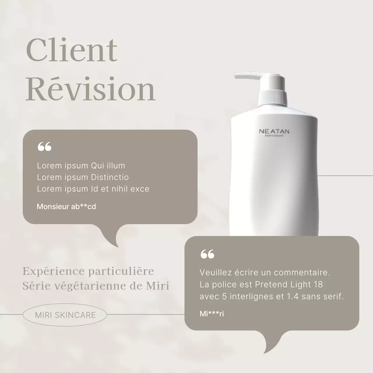 Promouvoir des soins cosmétiques simples en beige