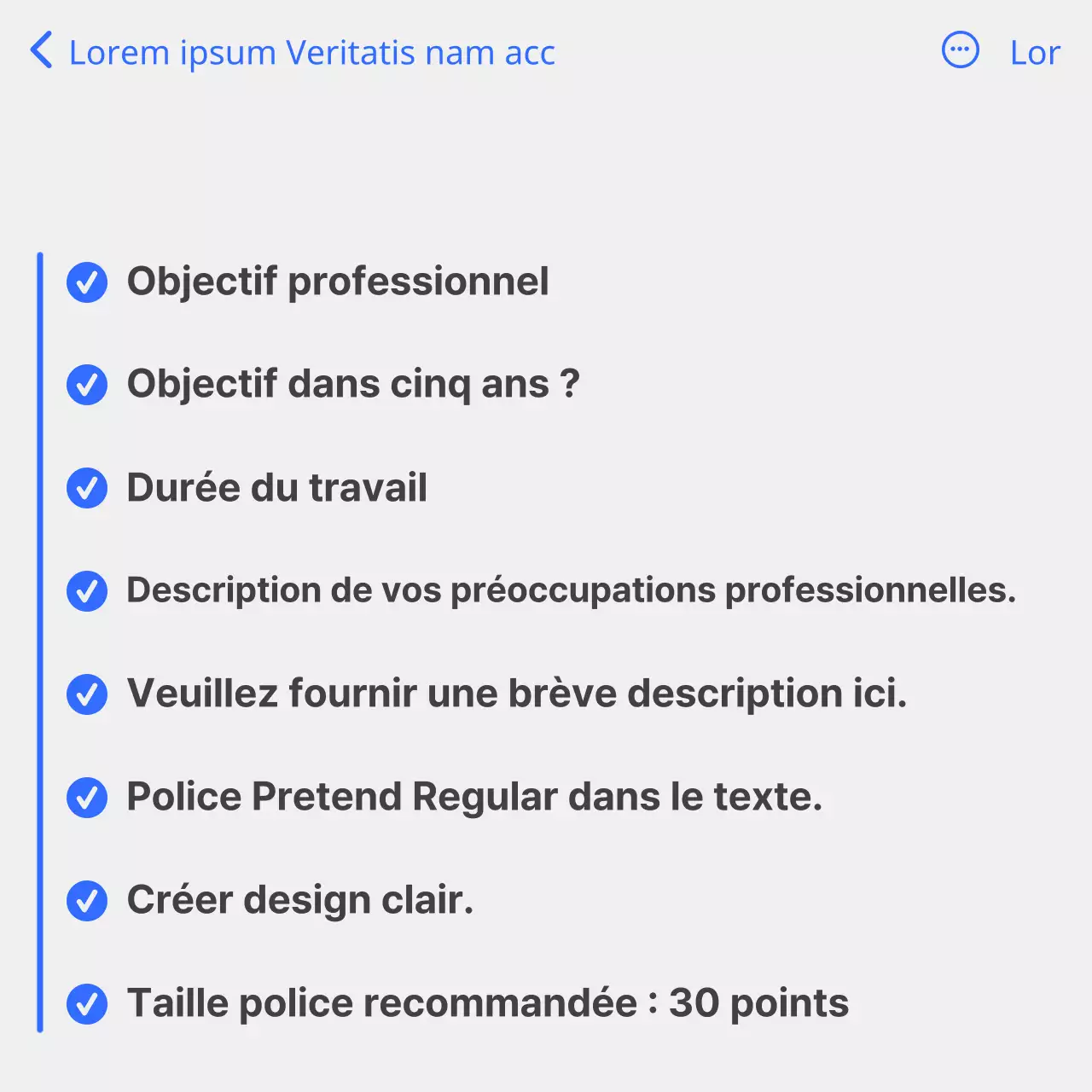 Un guide pour concevoir une carrière simple en blanc et bleu