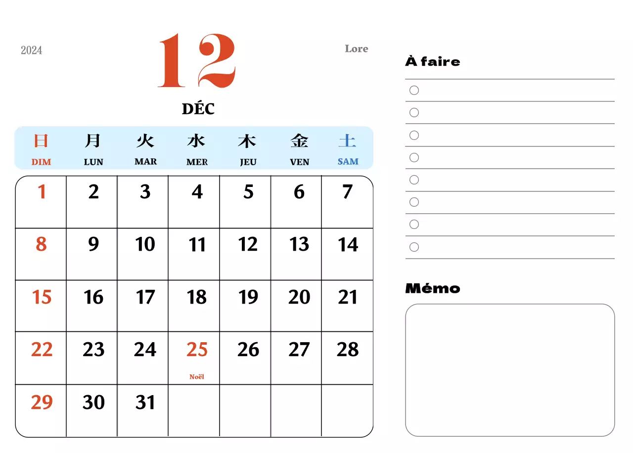 Sous-verres rétro rouges et bleus calendrier de mémoire