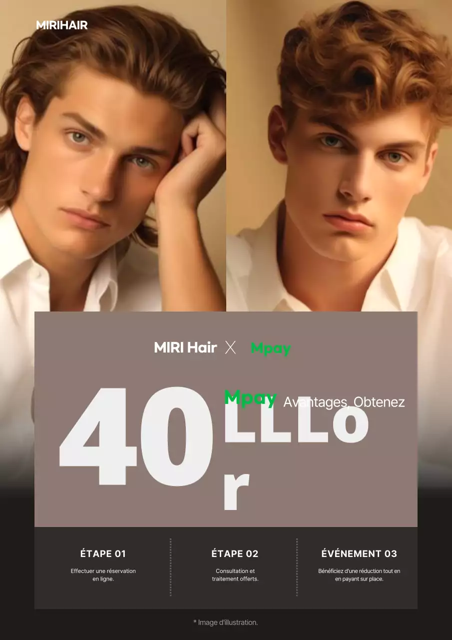 Promouvoir les remises sur les pré-réservations dans un salon de coiffure simple de couleur beige et marron.