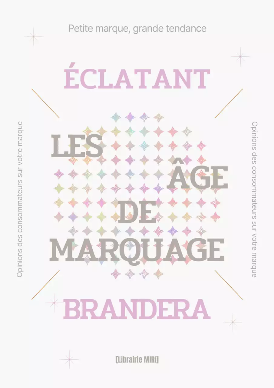 Couverture géométrique de psychologie de la marque en rose et beige