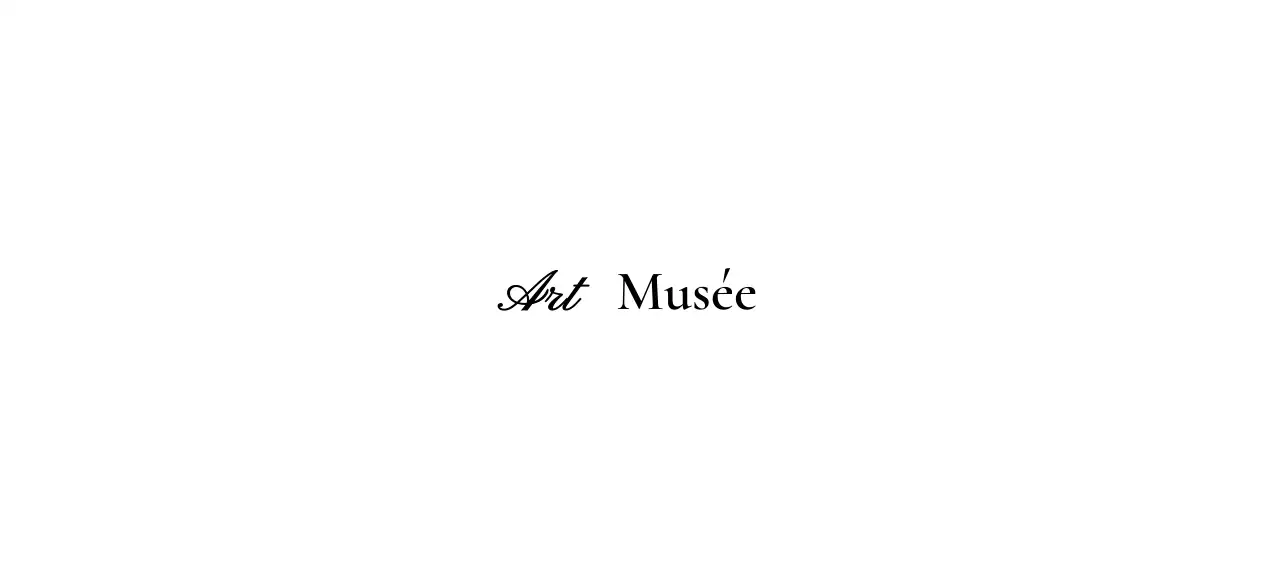 Logo de musée avec un concept cursif de classe